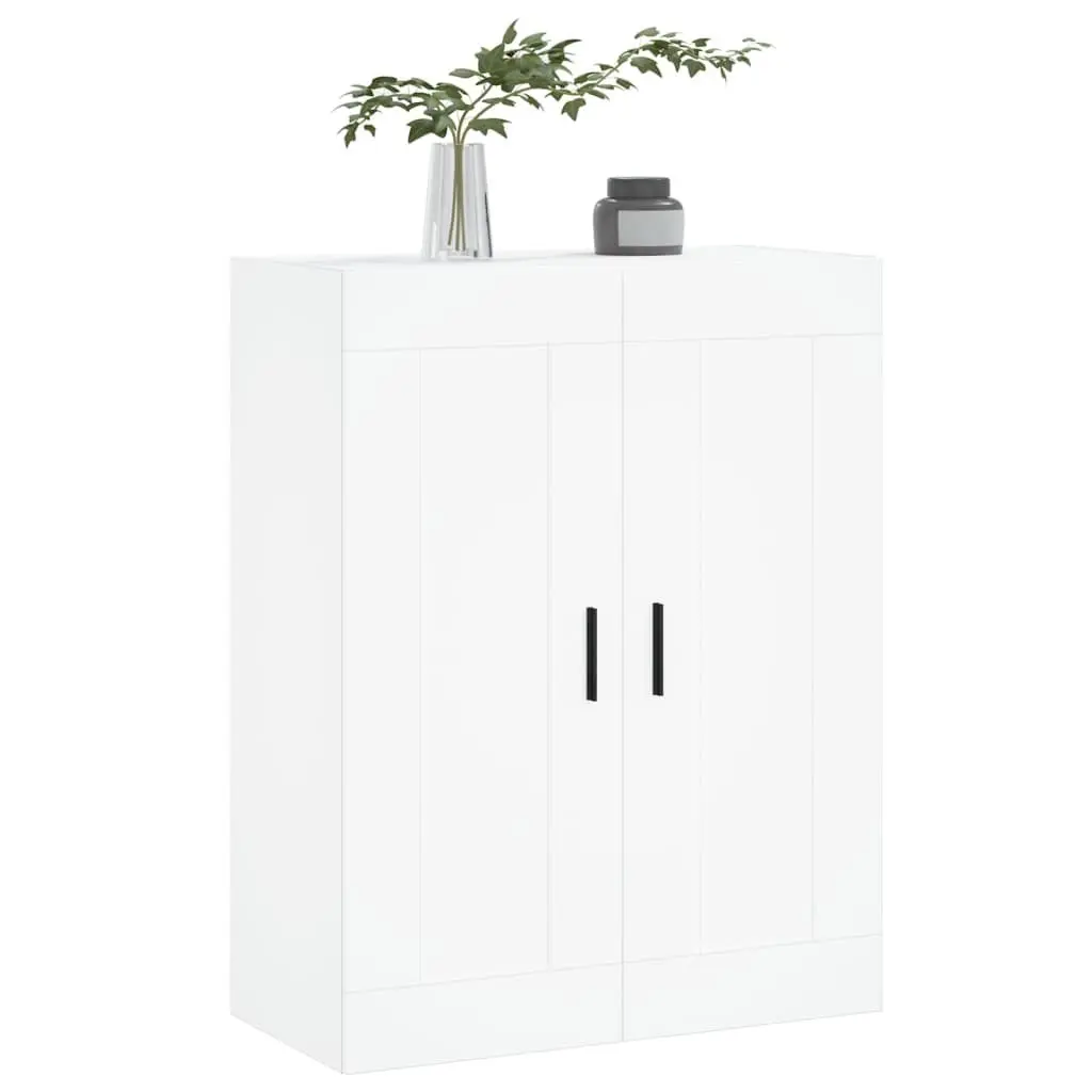 White Wall Mounted Storage Cabinet with 3 Compartments