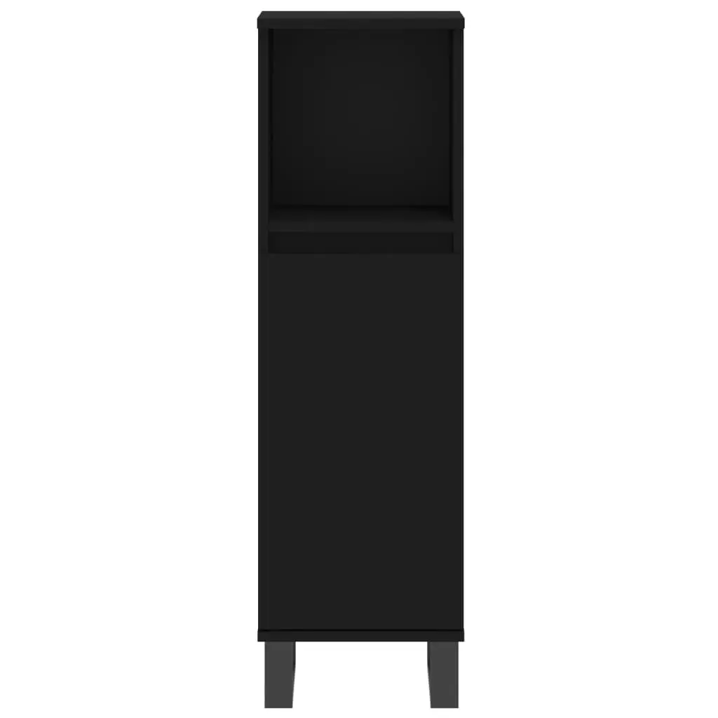 Bathroom Cabinet Engineered Wood 30x30x100 cm Black