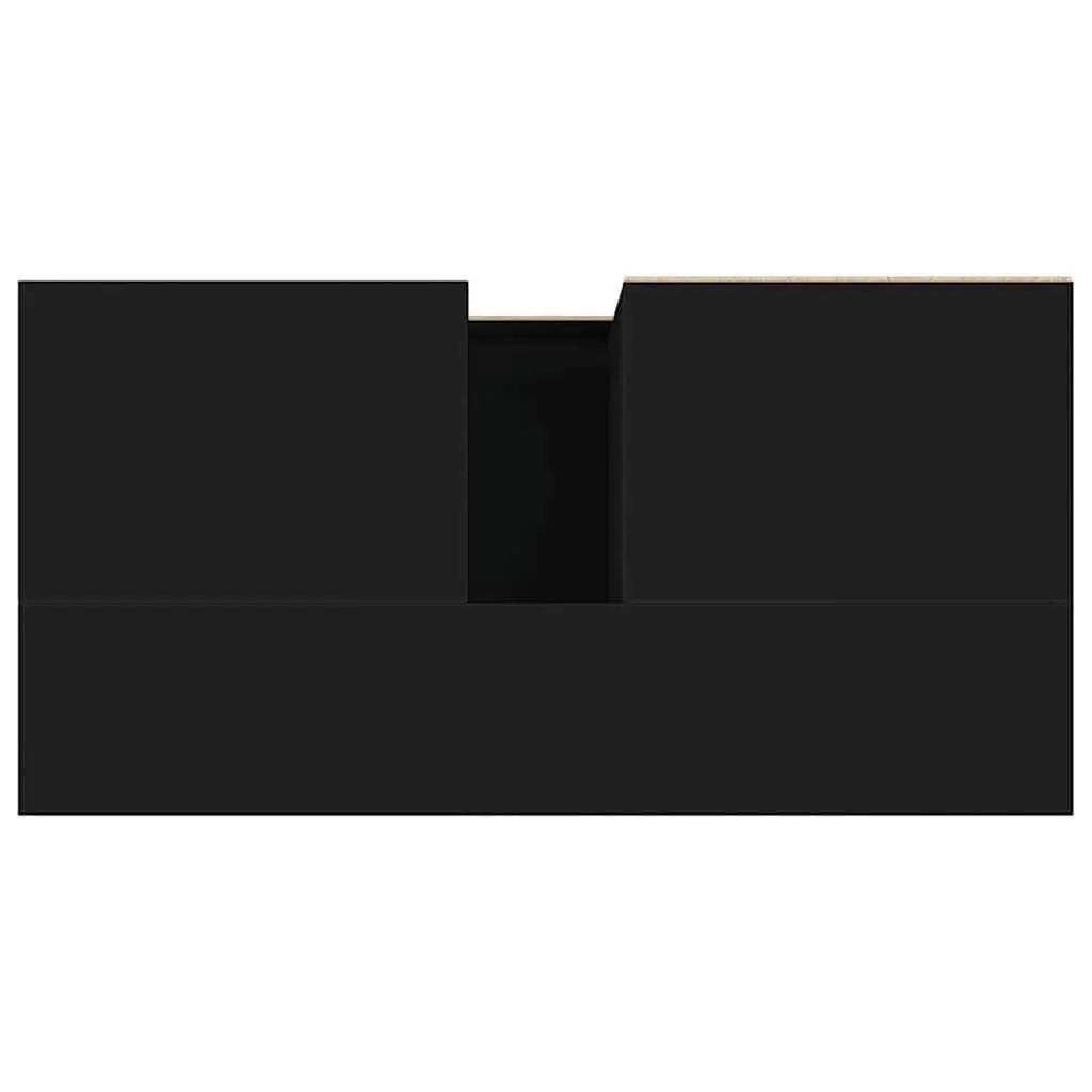 Bathroom Cabinet Engineered Wood 65x33x60 cm Black