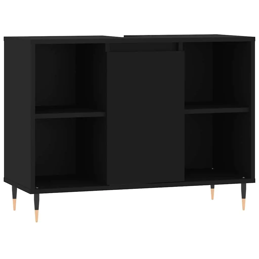 Black Bathroom Vanity Cabinet 80x33x60cm