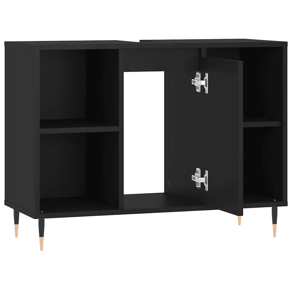 Black Bathroom Vanity Cabinet 80x33x60cm