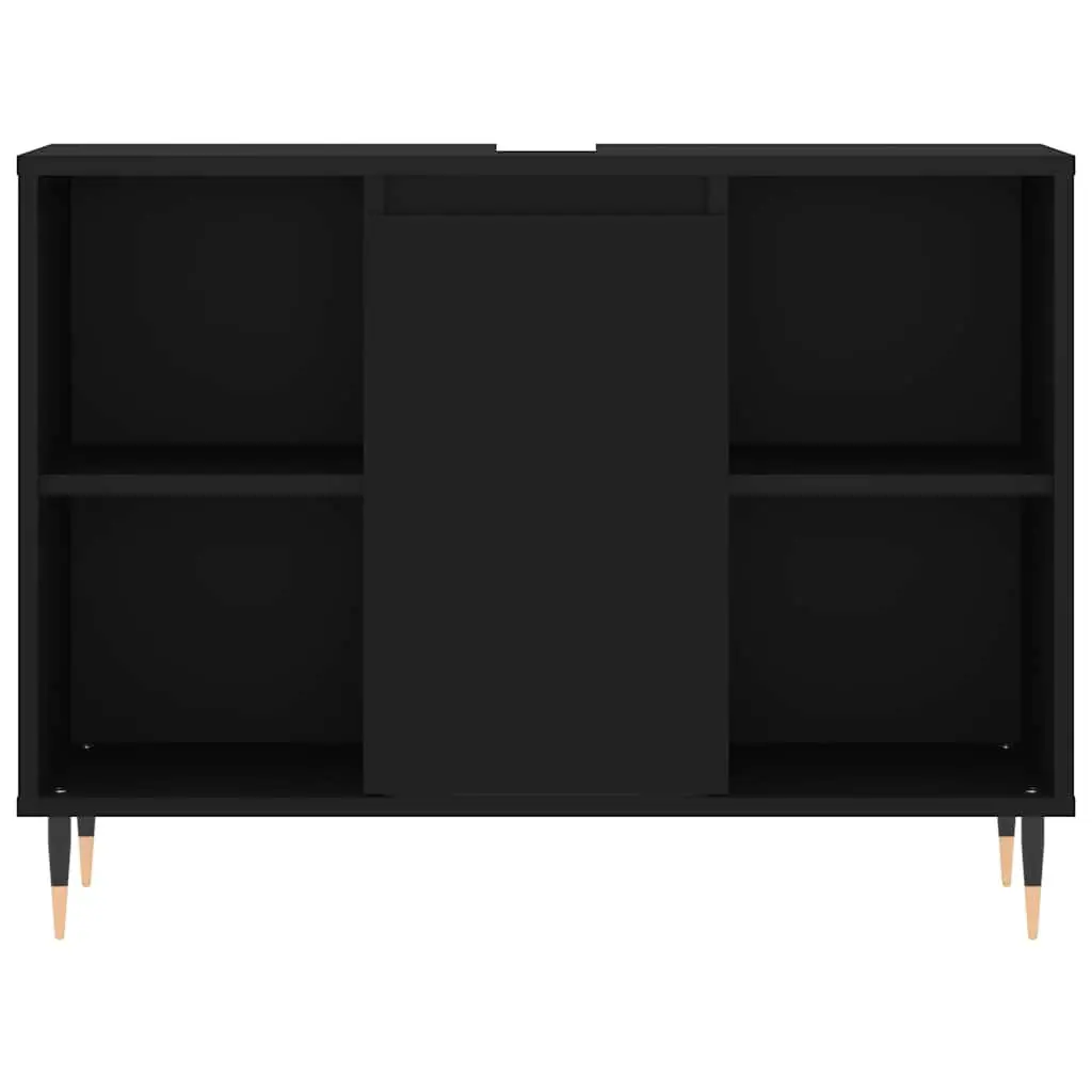 Black Bathroom Vanity Cabinet 80x33x60cm