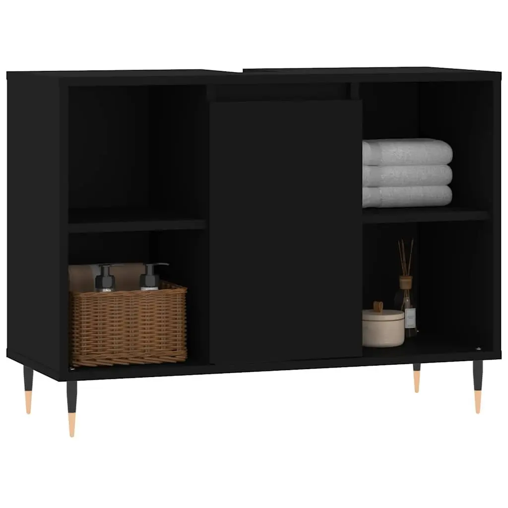 Black Bathroom Vanity Cabinet 80x33x60cm