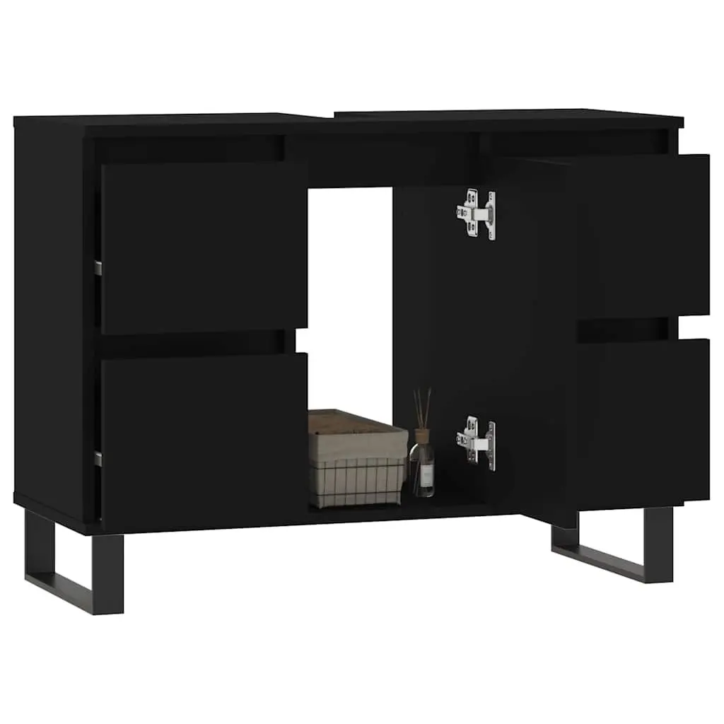 Black Bathroom Vanity Unit Cabinet