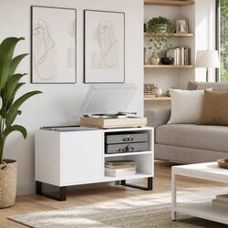 Premium White Record Cabinet for Vinyl LPs