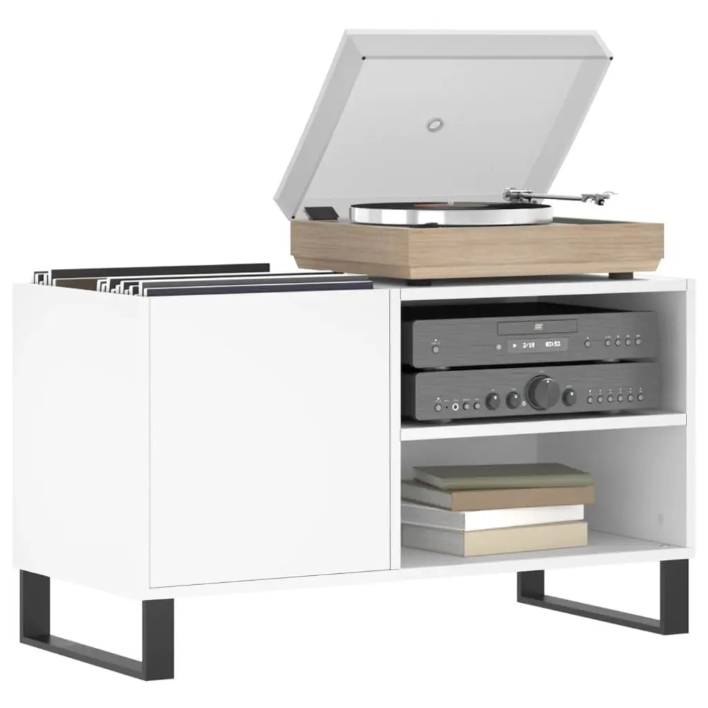 White Record Cabinet for Vinyl LPs