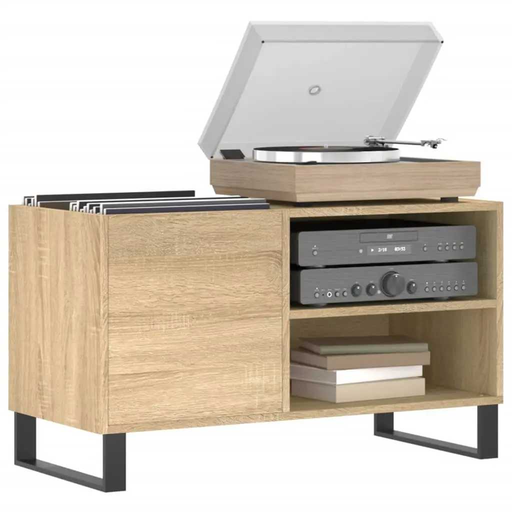 Record Cabinet Engineered Wood 85 x 38 x 48 cm Brown Sonoma Oak