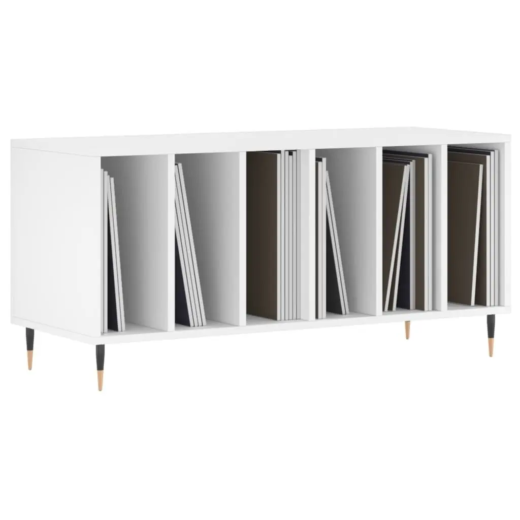 Record Cabinet Engineered Wood 100x38x48cm White
