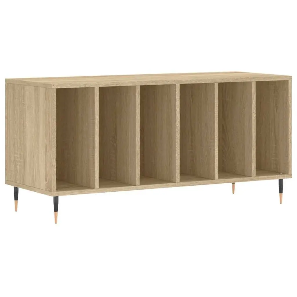 Sonoma Oak Record Cabinet for Vinyl Storage