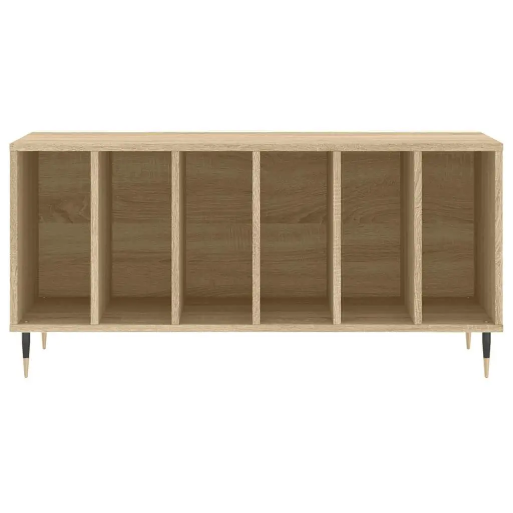 Sonoma Oak Record Cabinet for Vinyl Storage
