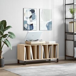 Engineered Wood Record Cabinet for Vinyl Storage