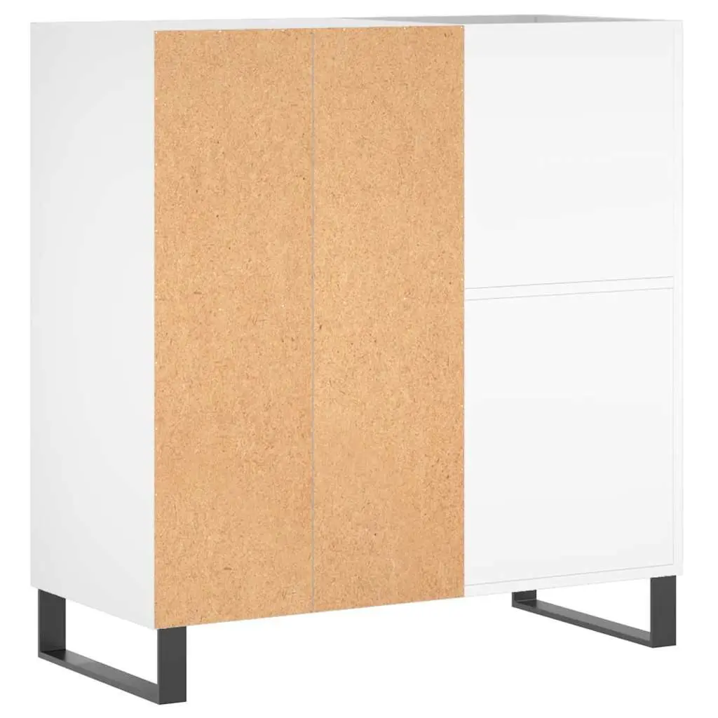 Record Cabinet Engineered Wood 84.5 x 38 x 89 cm White
