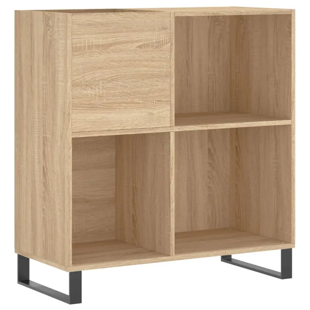Sonoma Oak Record Cabinet for Vinyl Storage