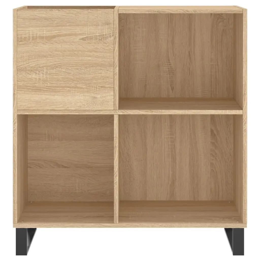 Sonoma Oak Record Cabinet for Vinyl Storage