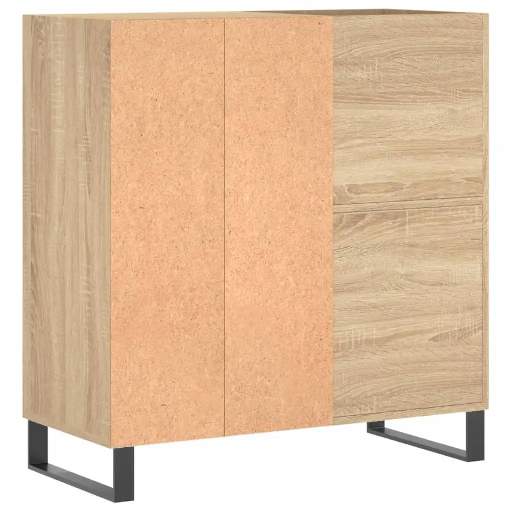 Sonoma Oak Record Cabinet for Vinyl Storage