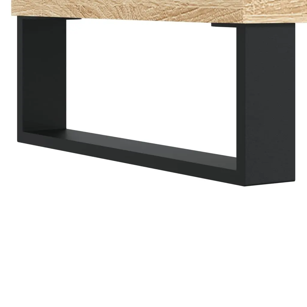 Sonoma Oak Record Cabinet for Vinyl Storage