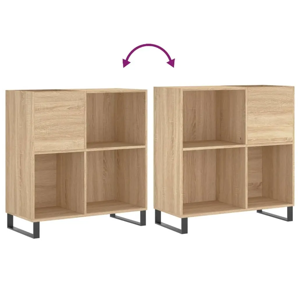 Sonoma Oak Record Cabinet for Vinyl Storage
