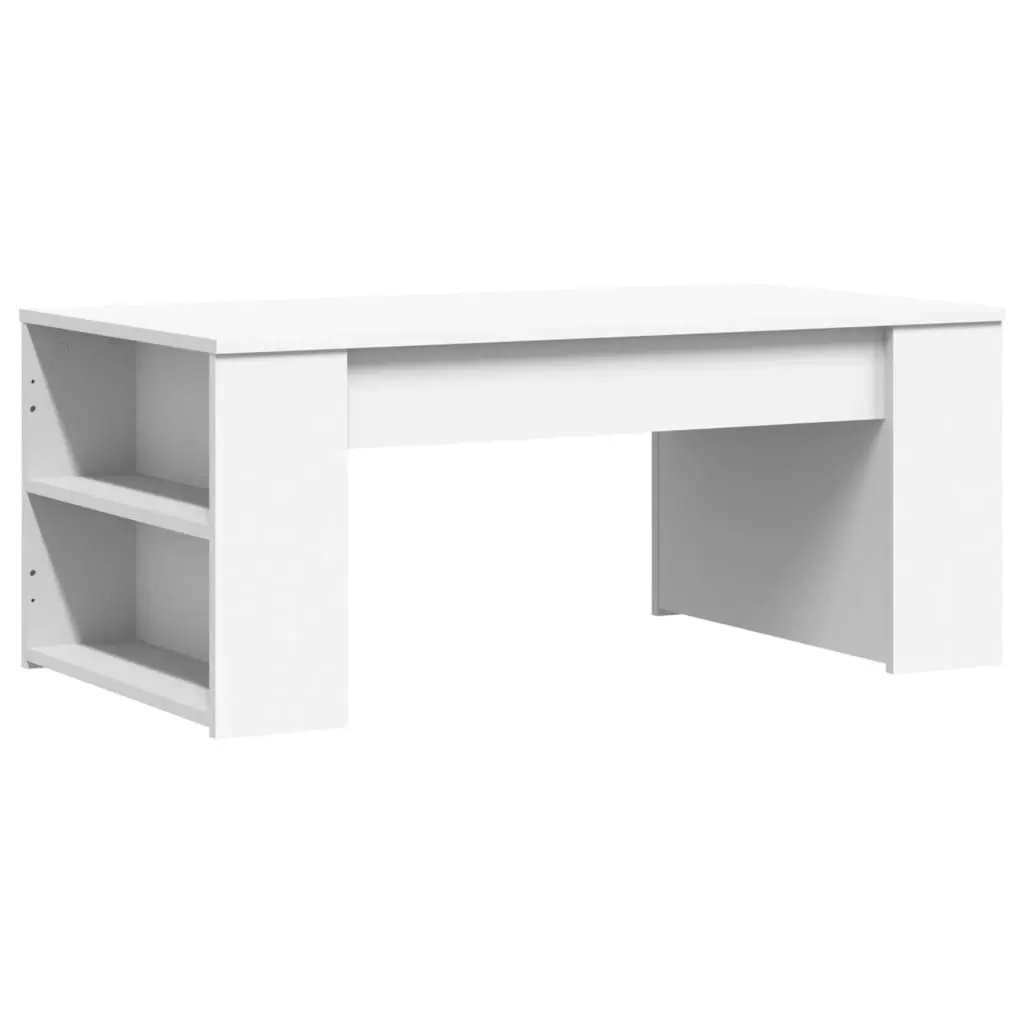 White Coffee Table with Ample Storage Space