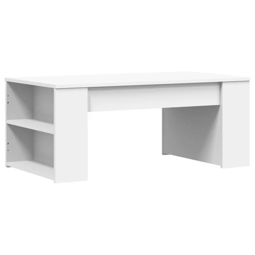 White Coffee Table with Ample Storage Space