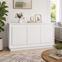 White Sideboard Storage Cabinet 102x35x55 cm