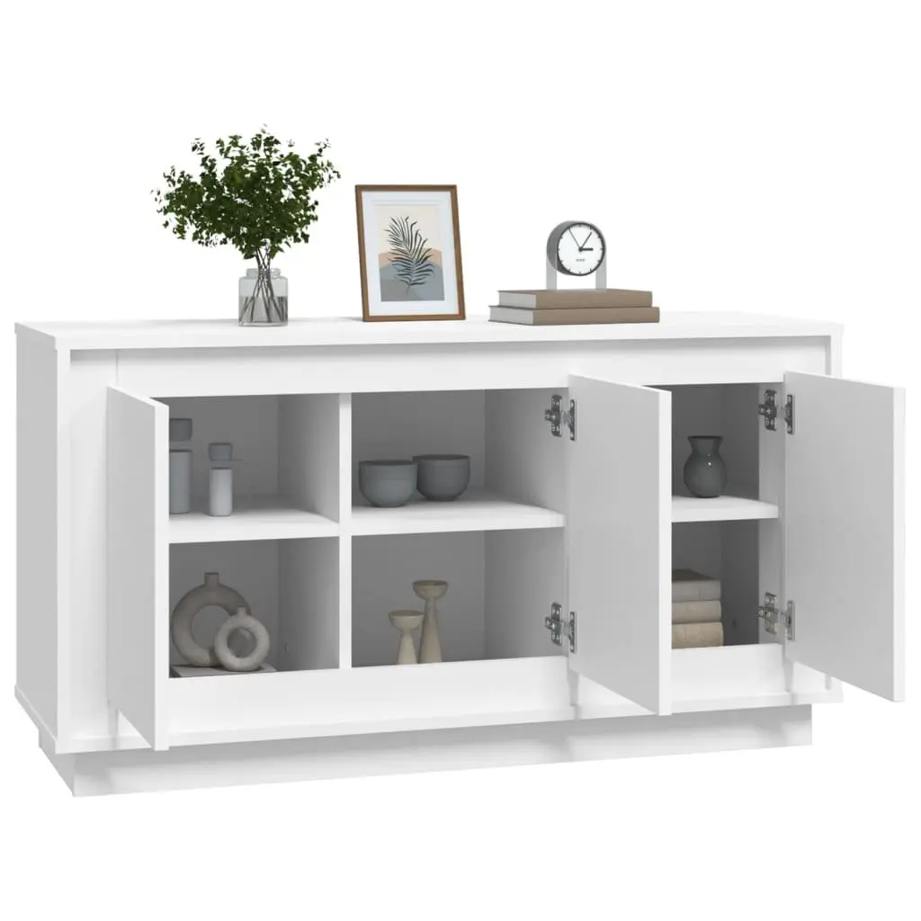 White Sideboard Storage Cabinet 102x35x55 cm