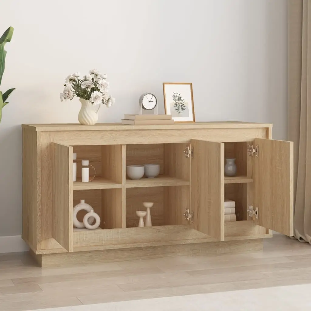 Brown Engineered Wood Sideboard Cabinet 102x35x55cm