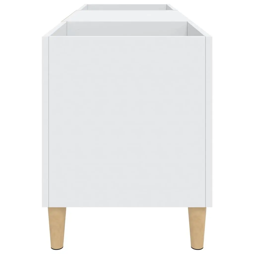White Record Storage Cabinet 121x38x48cm