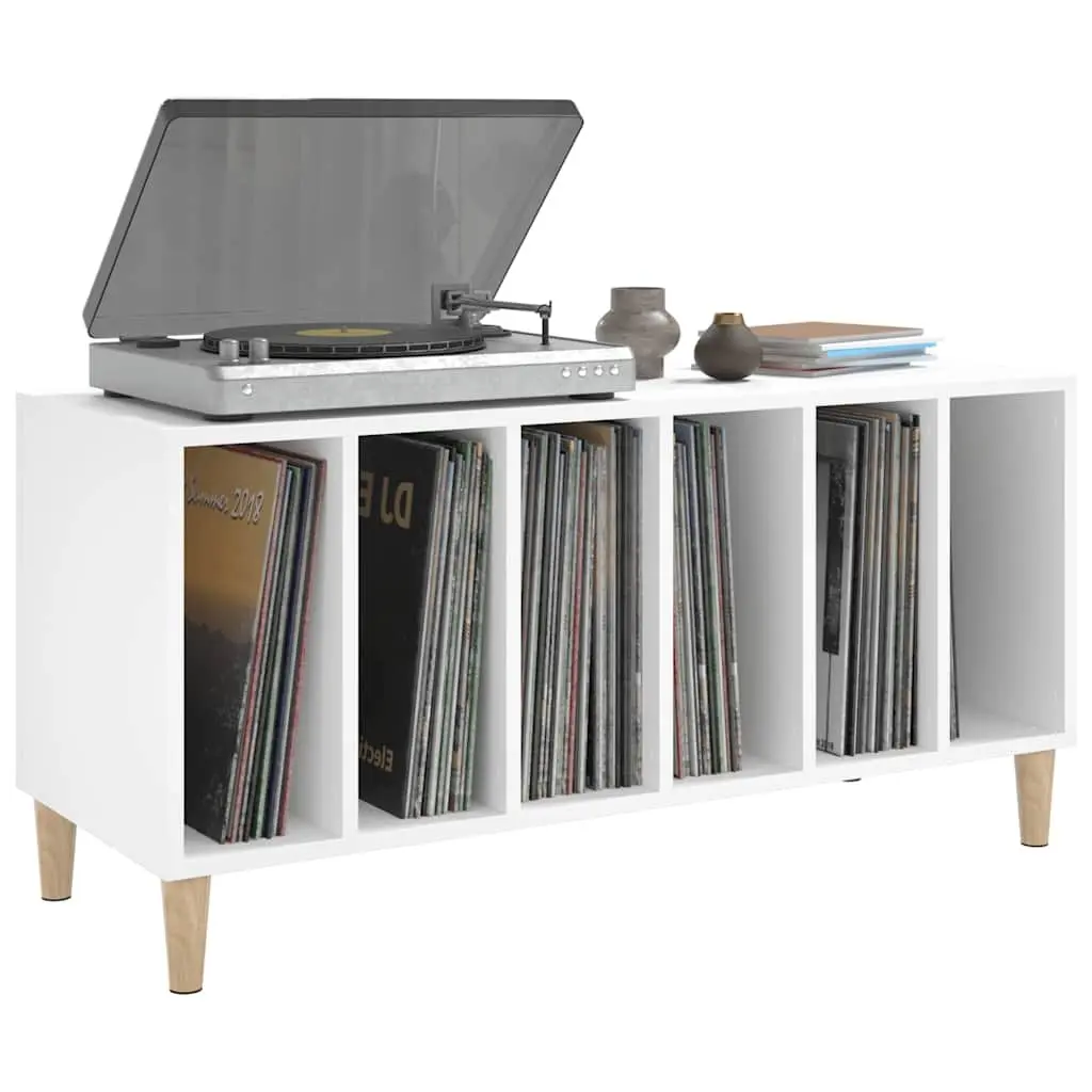 Record Storage Cabinet Engineered Wood 100 x 38 x 48 cm White