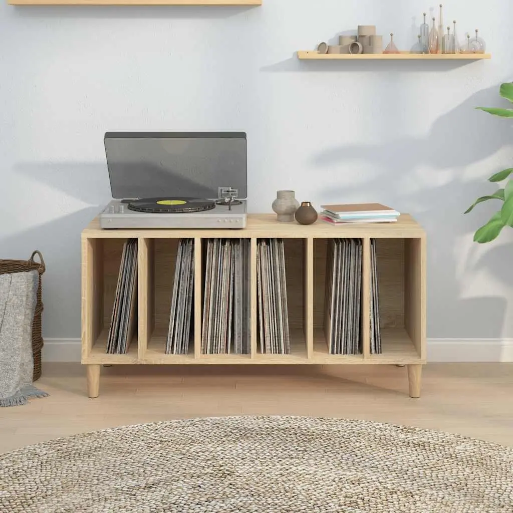 Record Storage Cabinet Engineered Wood 100 x 38 x 48 cm Brown