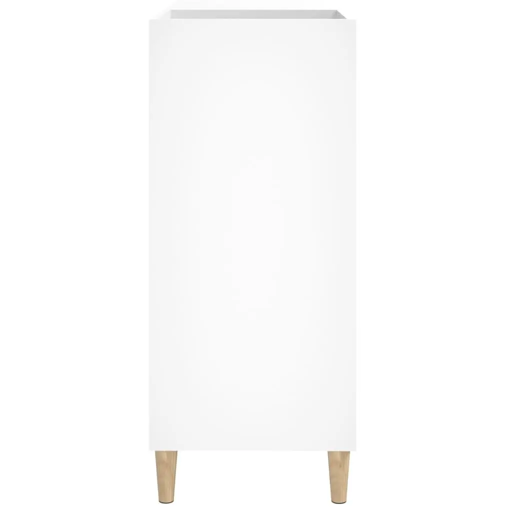 White Vinyl LP Display Case with Engineered Wood Feet