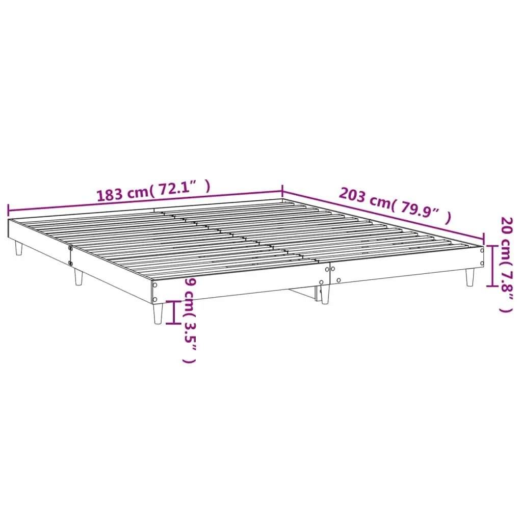 White King Bed Frame 183x203cm for Comfort