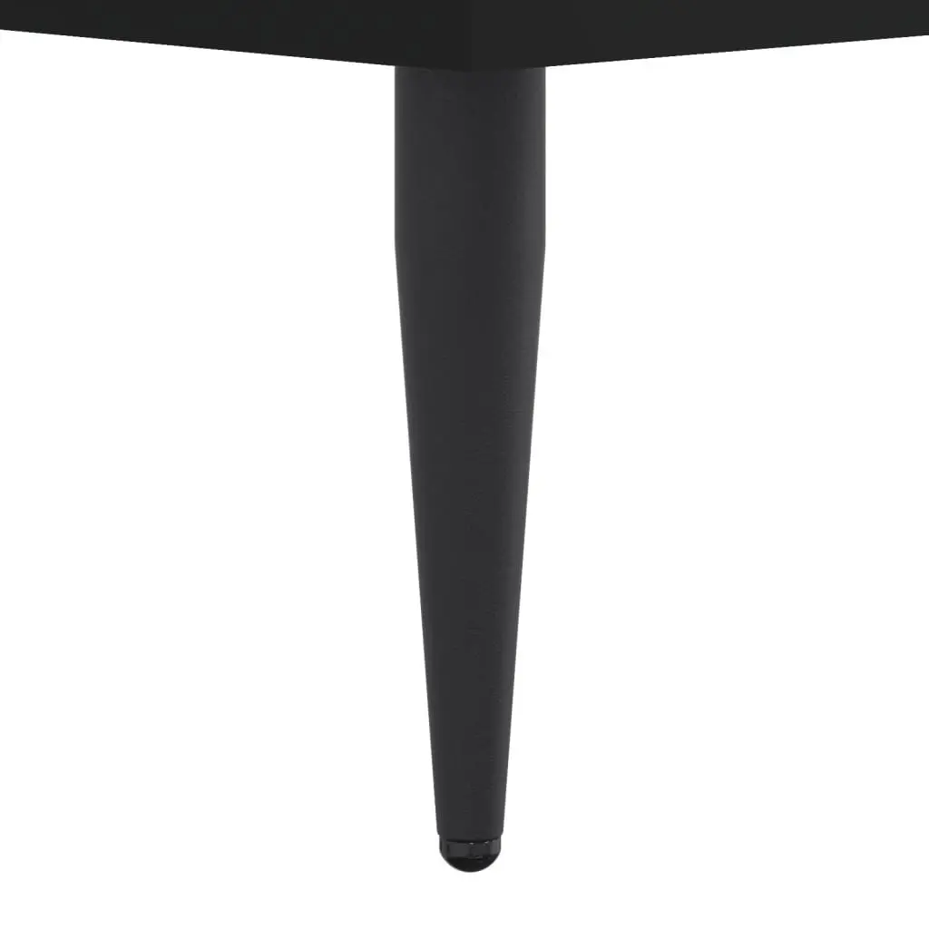 Black Bed Frame 135x190 cm with Metal Legs