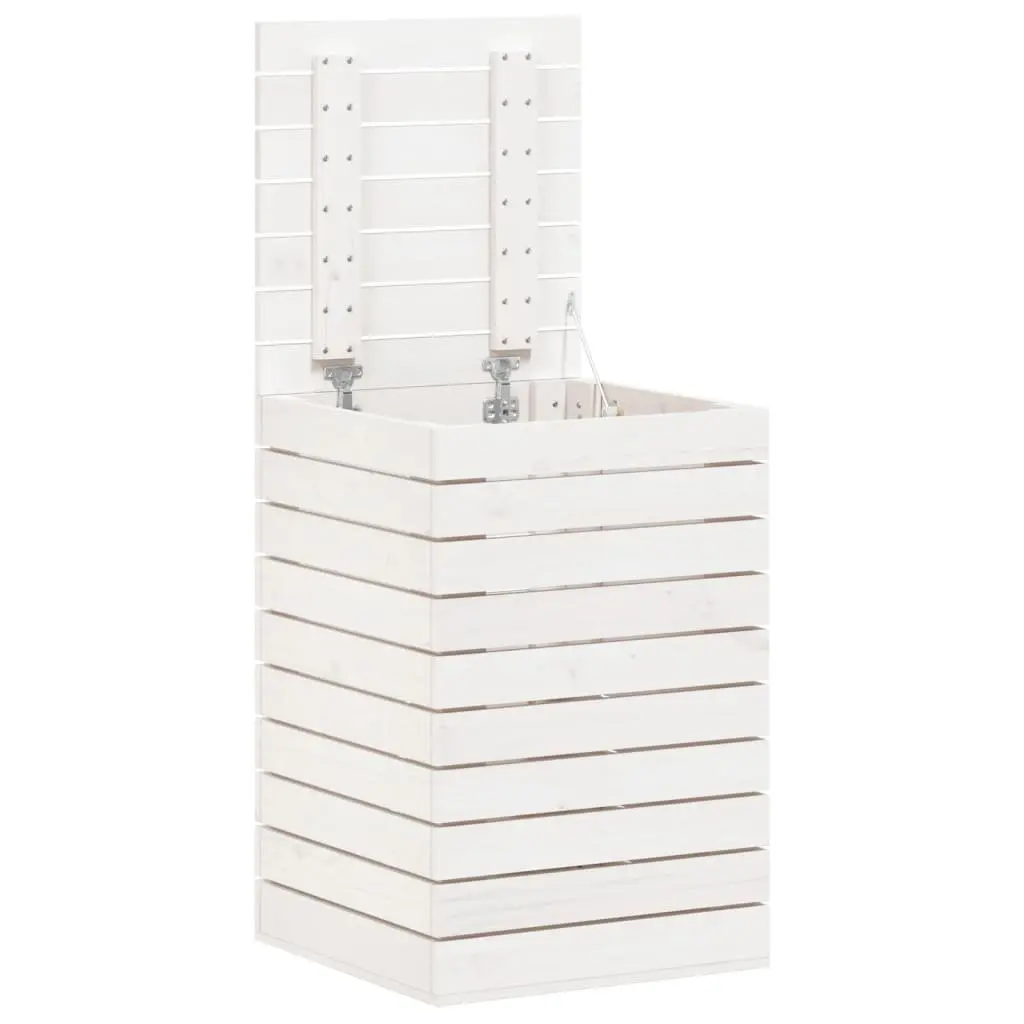 Solid Wood Pine Laundry Basket for Linen Storage