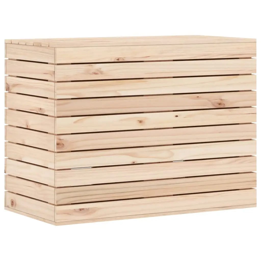 Wooden Laundry Basket with Lid 88.5x44x66 cm