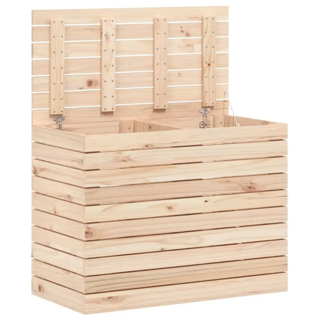 Wooden Laundry Basket with Lid 88.5x44x66 cm