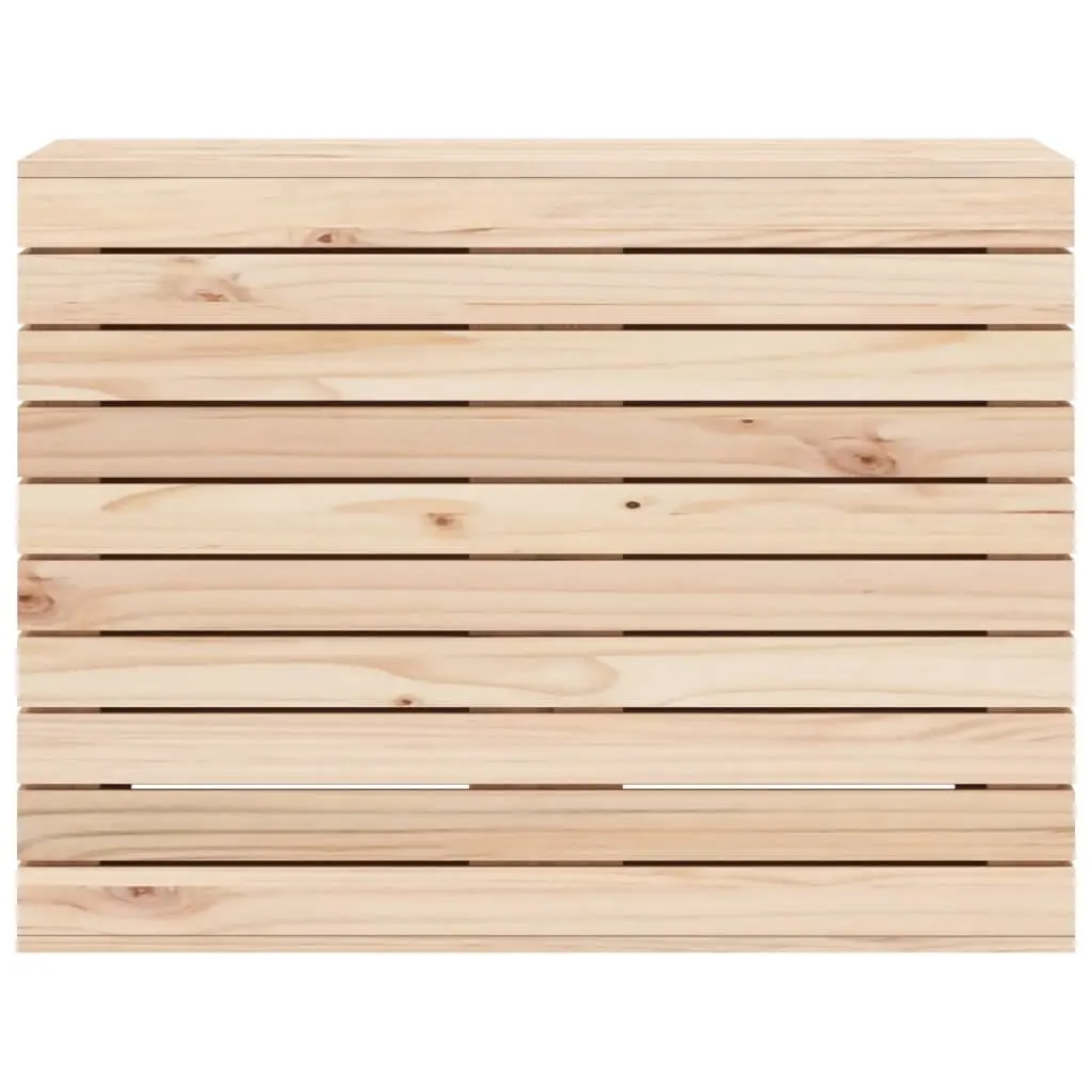 Wooden Laundry Basket with Lid 88.5x44x66 cm