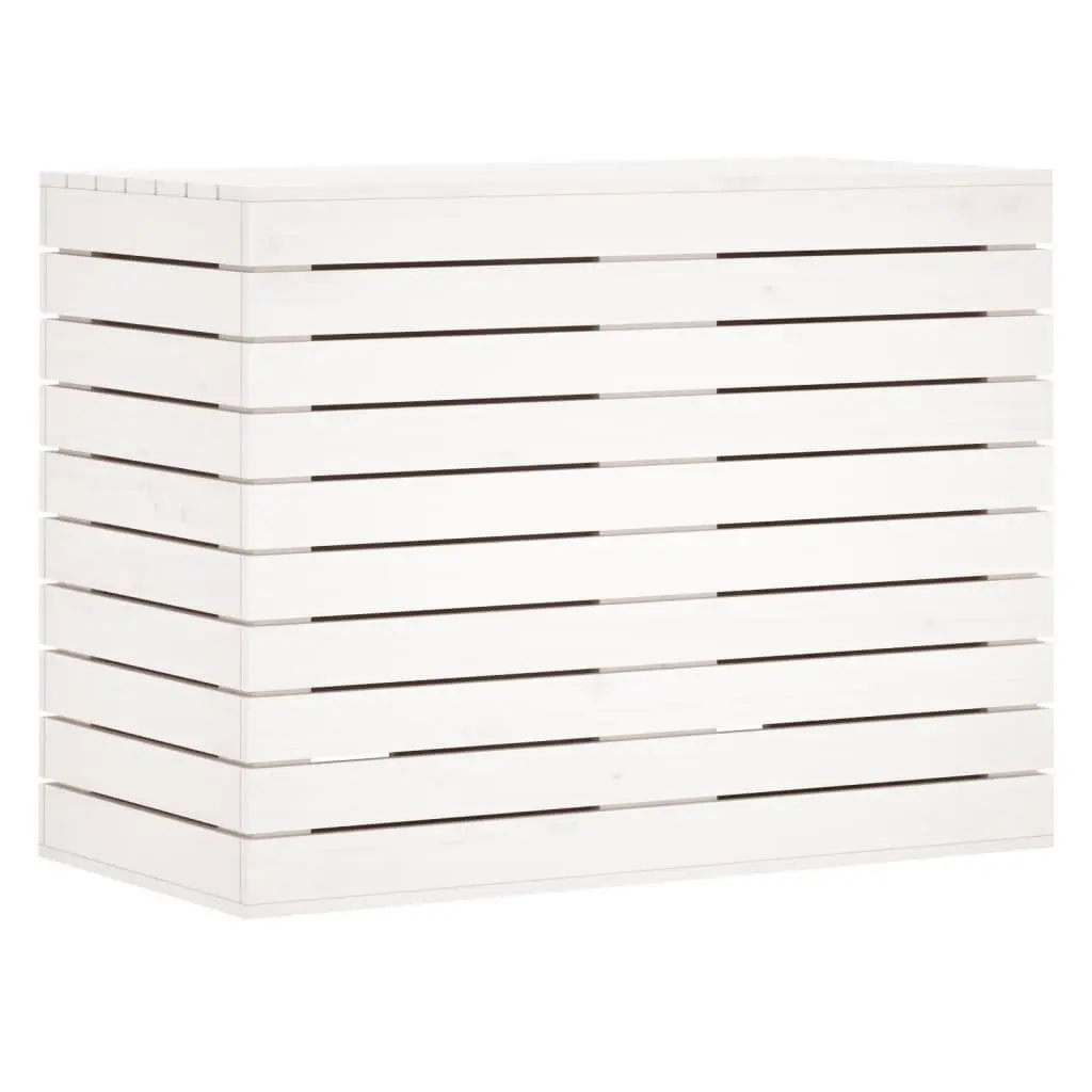 Solid Pine Wood Laundry Basket with Lid for Storage