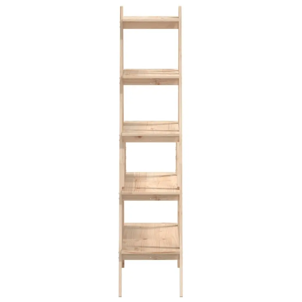 5-Tier A-Frame Wooden Shelf in Brown Pine