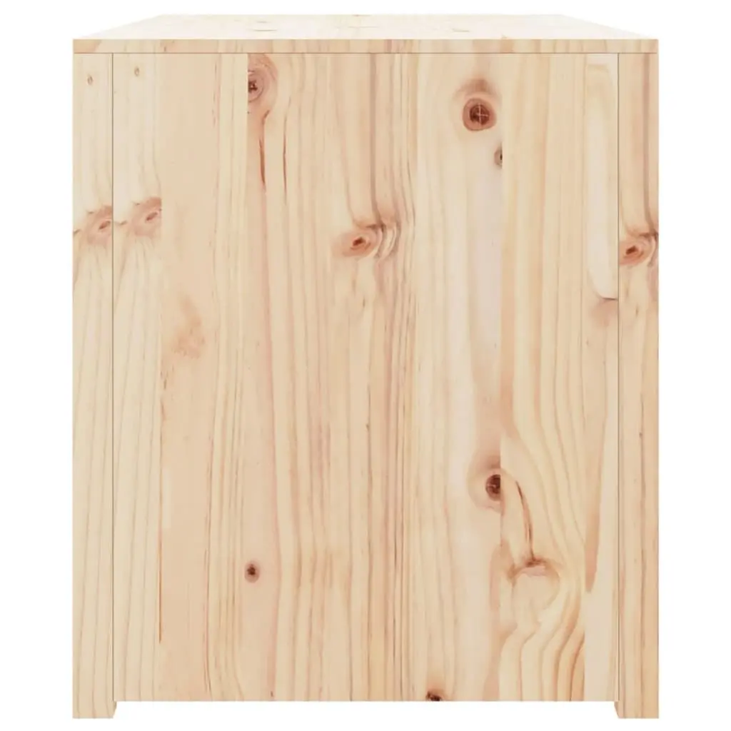 Outdoor Kitchen Cabinet Solid Pine Wood Brown 106W x 55D x 64H cm