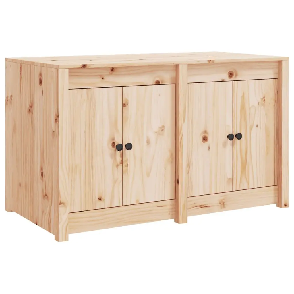 Brown Pine Outdoor Kitchen Storage Cabinet