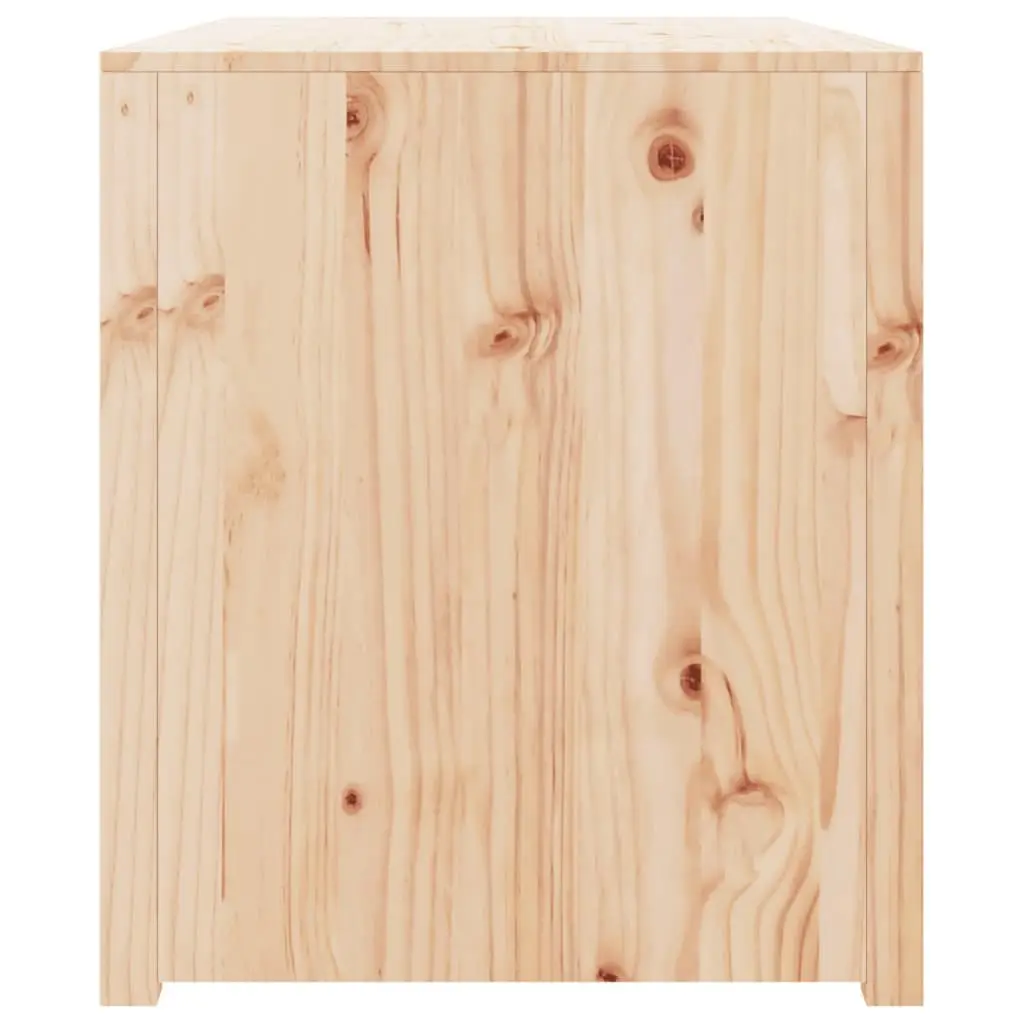 Brown Pine Outdoor Kitchen Storage Cabinet