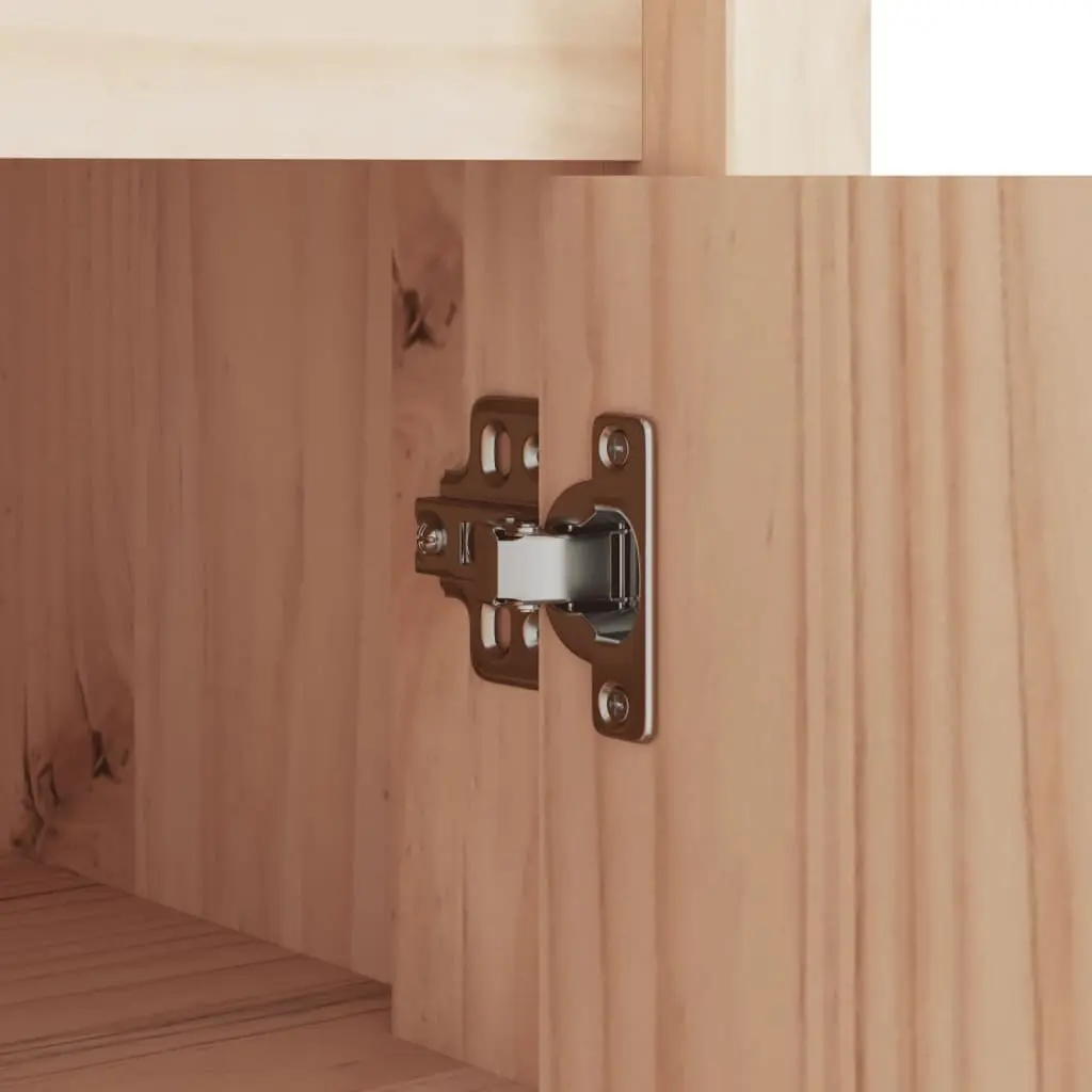 Brown Pine Outdoor Kitchen Storage Cabinet