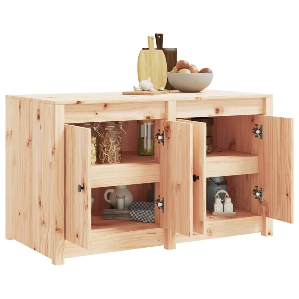 Brown Pine Outdoor Kitchen Storage Cabinet