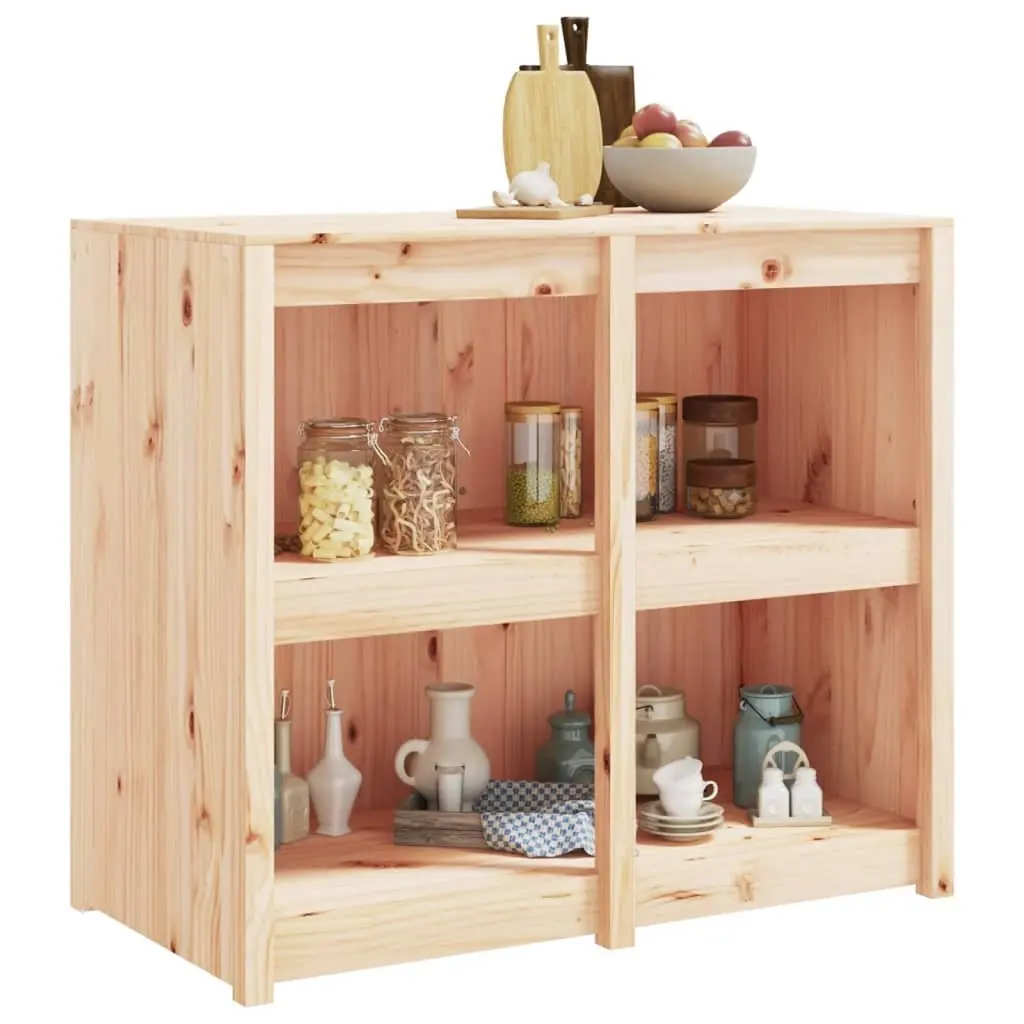 Solid Pine Wood Outdoor Kitchen Cabinet with Ample Storage