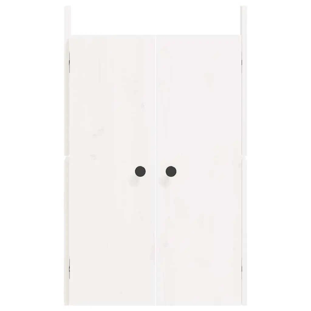 White Solid Pine Kitchen Cabinet Doors 50x9x82cm Flush Mount