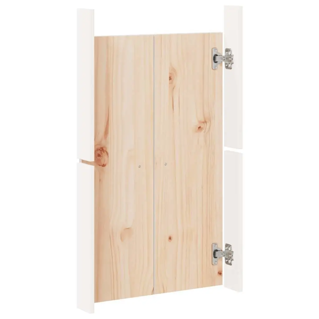 White Solid Pine Kitchen Cabinet Doors 50x9x82cm Flush Mount