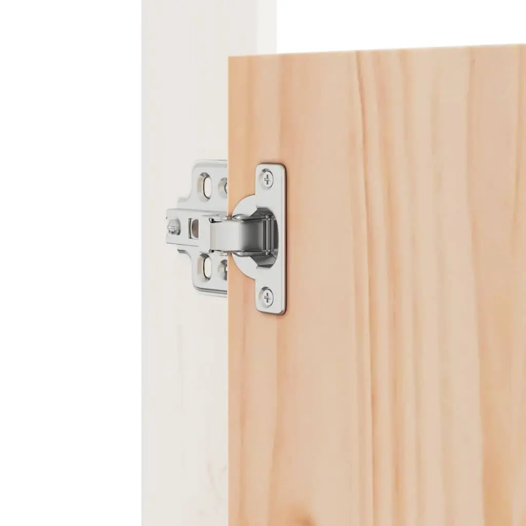 White Solid Pine Kitchen Cabinet Doors 50x9x82cm Flush Mount
