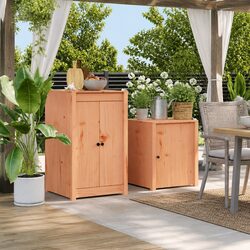 Solid Wood Outdoor Kitchen Cabinet Door in Douglas Brown
