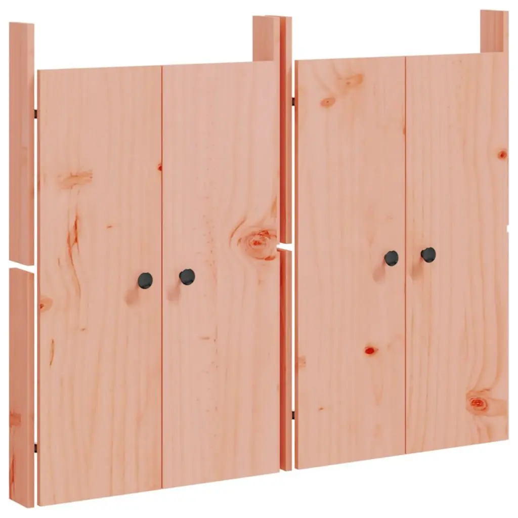 Outdoor Cabinet Doors Solid Douglas Wood Brown 50x9x82cm 2 Pieces