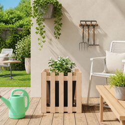Premium Solid Wood Garden Planter Box 50x50x50cm